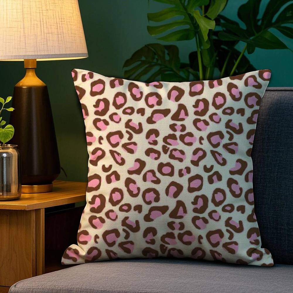 Y2k Fashion Leopard Print Pillow Case Plush Fabric Soft Double Sided Print Sofa Cushion Cover Throw Pillow Covers