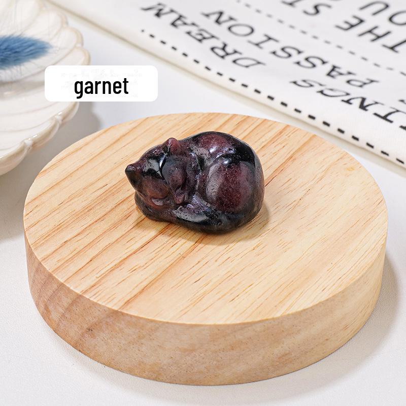 

Фигурки кошек из натурального хрусталя: Украшения из полудрагоценных камней ручной работы для домашнего декора 2x3.5x3.5 cm