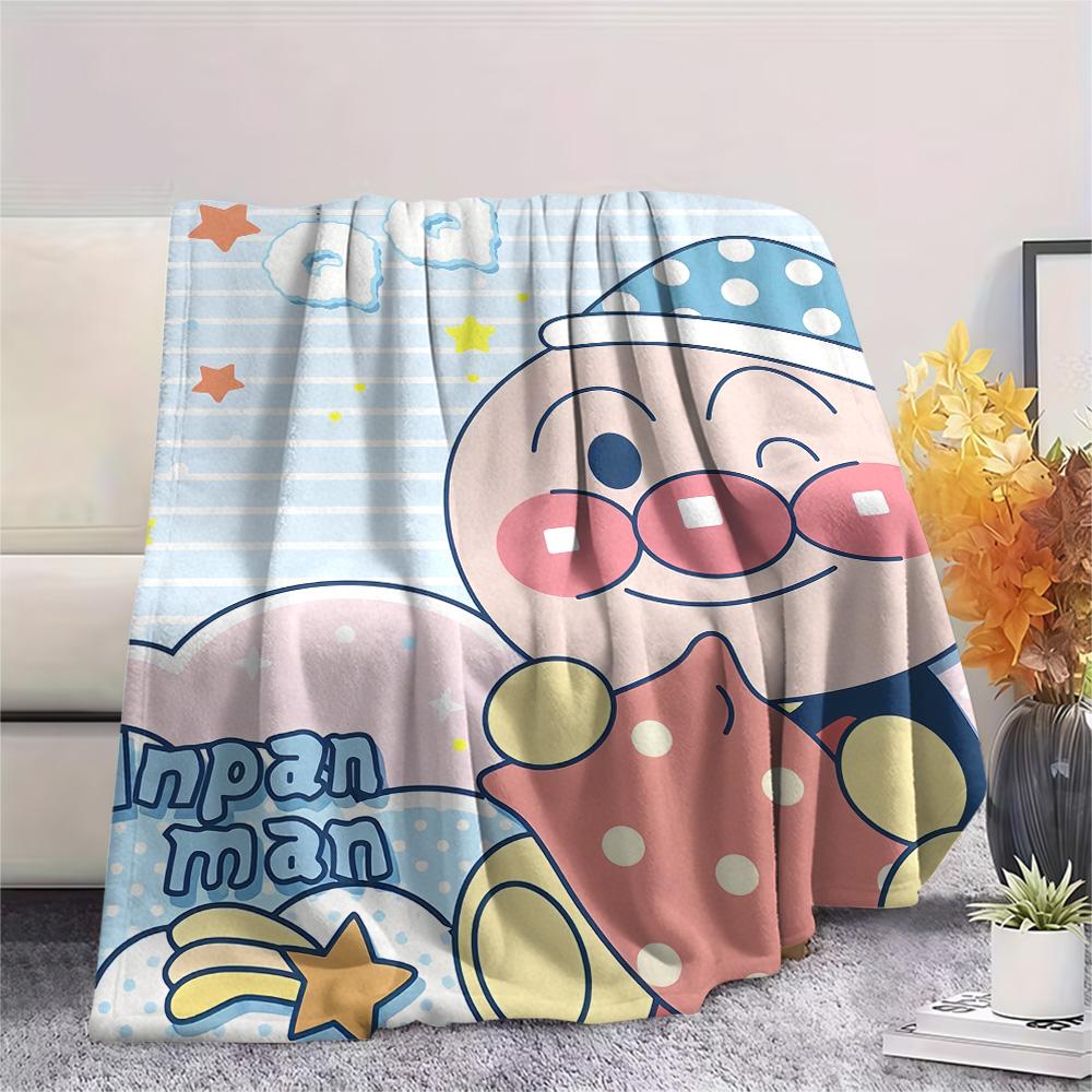 

Blue Anpanman Flannel Blanket, Soft Plush Throw for Home, Perfect Gift for Fans, Cozy Blanket for Sofa Bed Bedroom Decor 75x90cm