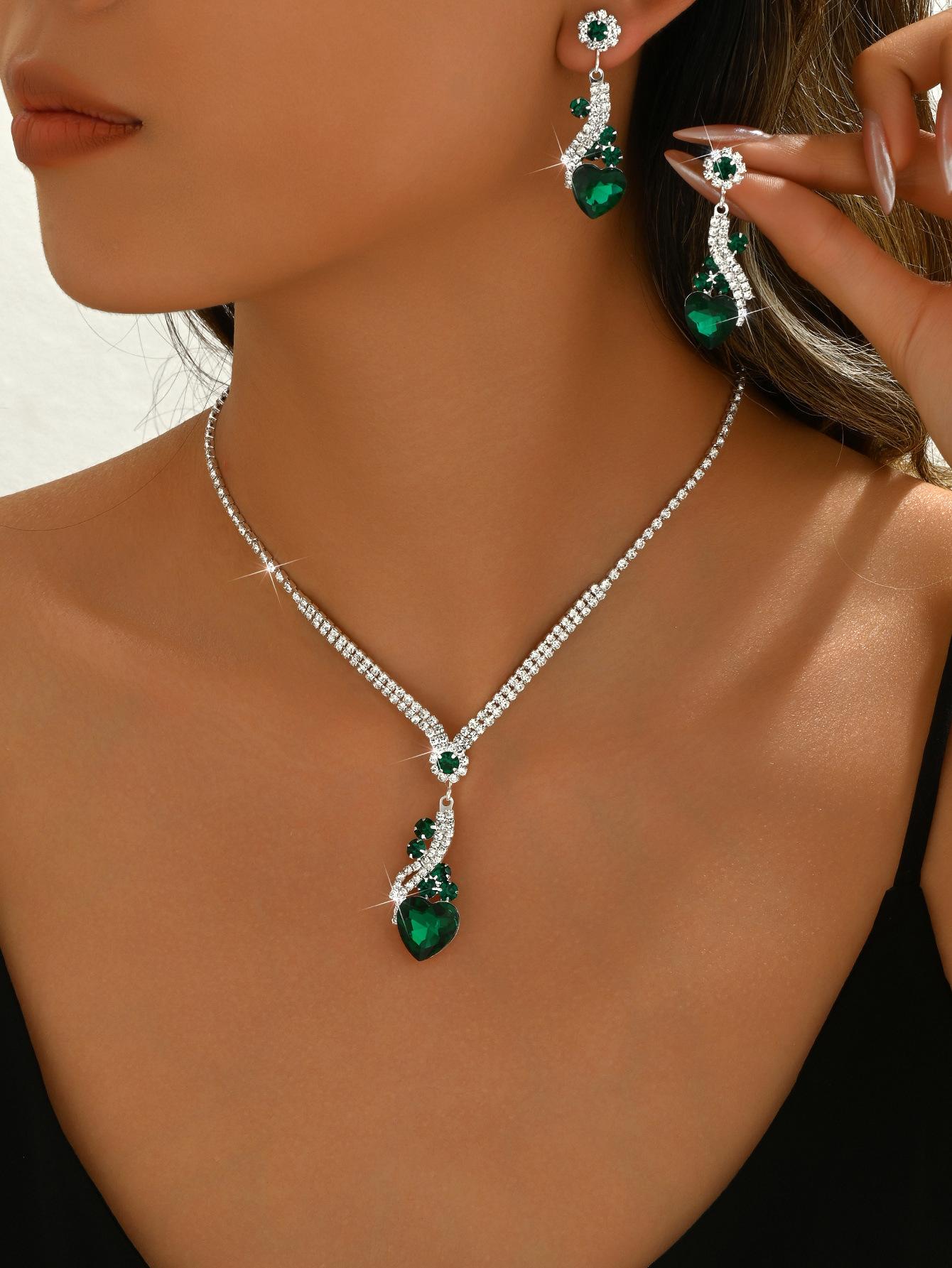 

Геометрические ожерелья и серьги с каплями воды из двух частей, комплект ювелирных изделий для женщин