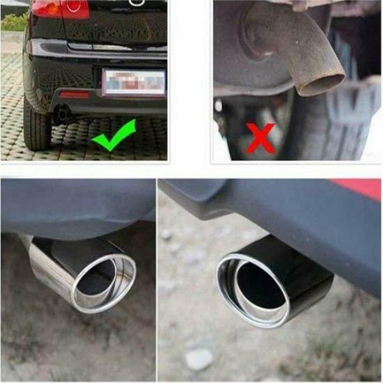 Car Exhaust Pipe Tip Muffler Tail Stainless Steel Replacement Accessories CN