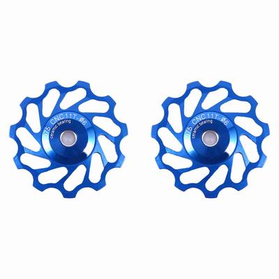 2pcs Ceramic Pulley Aluminium Alloy Rear Derailleur Guide Roller Part Accessory For MTB Bike
