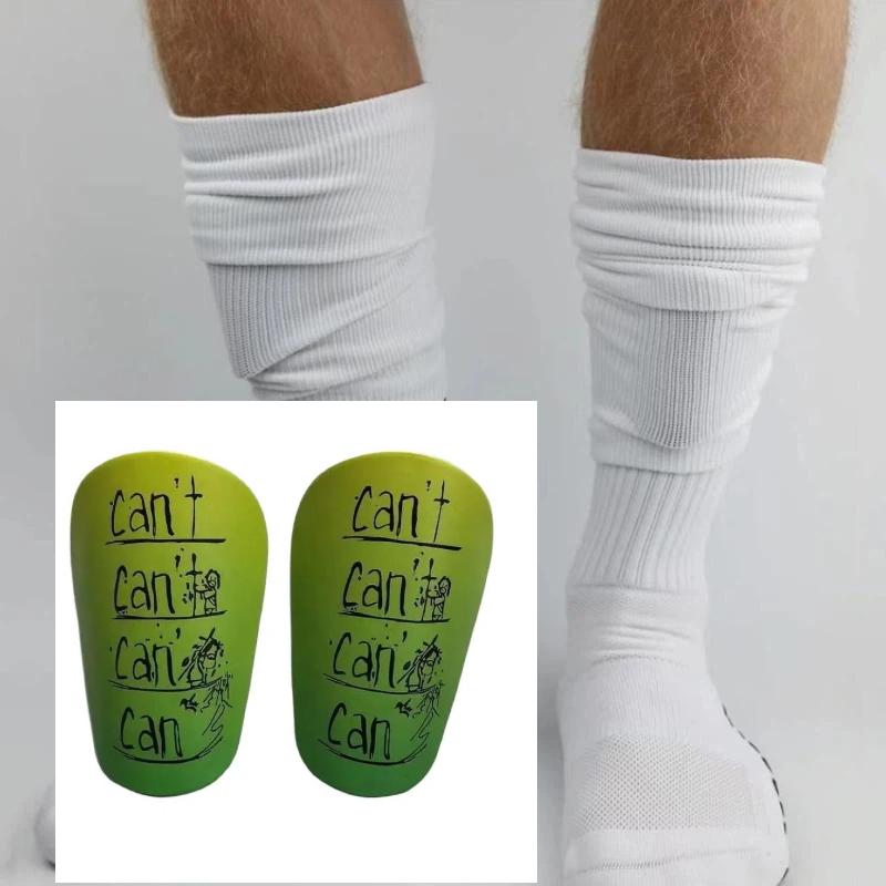 1 par de mini caneleiras de futebol, protetor de perna resistente ao desgaste e com absorção de choque, leve e portátil para treinamento de futebol