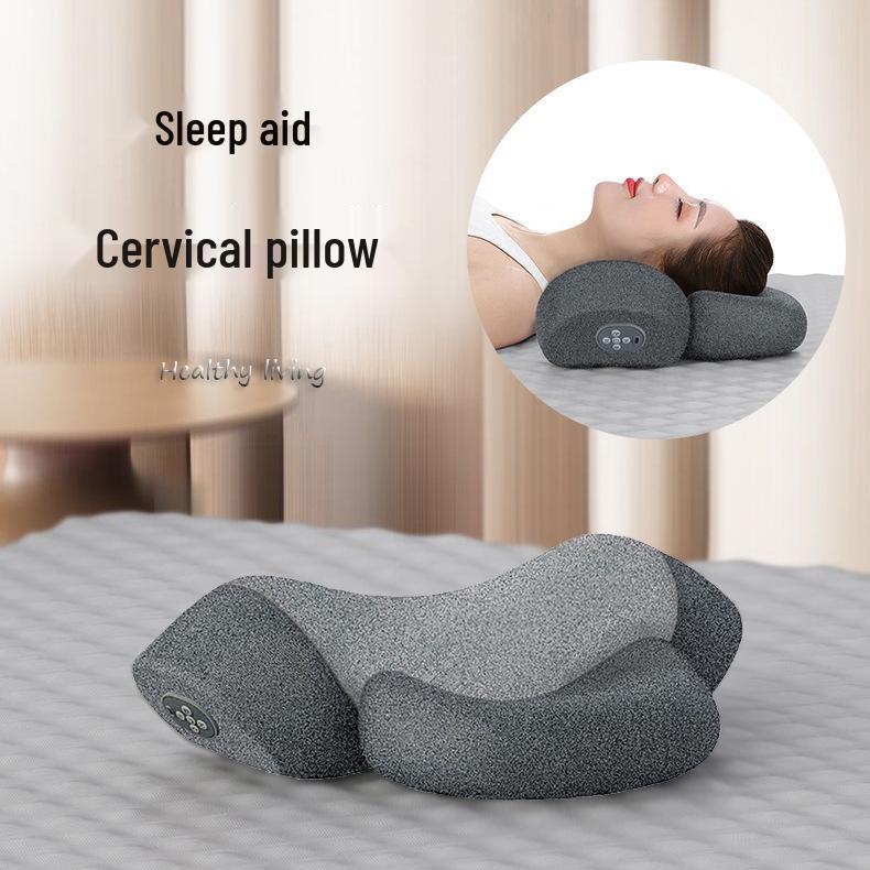 CE-Certified Multifunctional Heated Vibration Massage Pillow for Cervical Spine Sleep Therapy