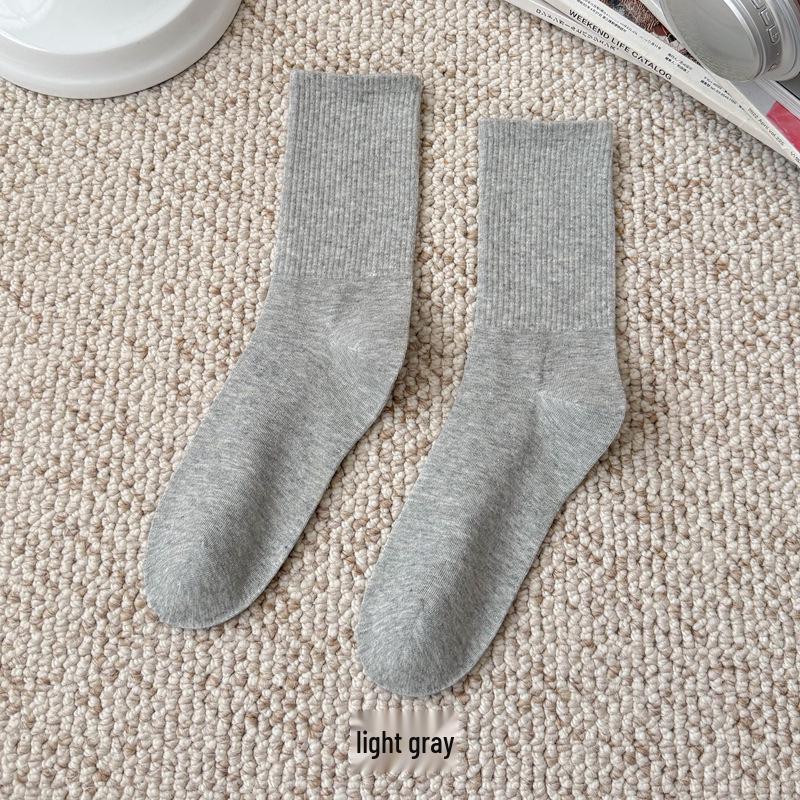 Bunte Damen Kniehohe Candy Color Scrunch Socken - Trendy, Ganzjährig, Mittelhoher Schaft, Einfache Tanz Baumwollsocken