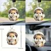 Squirrel Acrylic Car Pendant Couples Keychain Decoration For Car Interior Decor