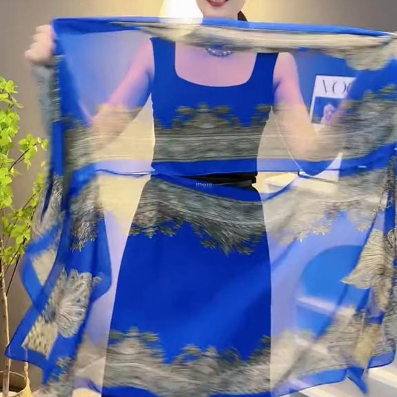 Woman Scarf Shawl Beach Cover-Ups Blouses Sun Protection Cardigan Summer Beach Holiday Cardigan Women Long Blouses Tops