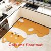 Cartoon Animal Kitchen Mat With Water Absorption Nonslip Silicone Diatom Mud For Home And Cooking Use
