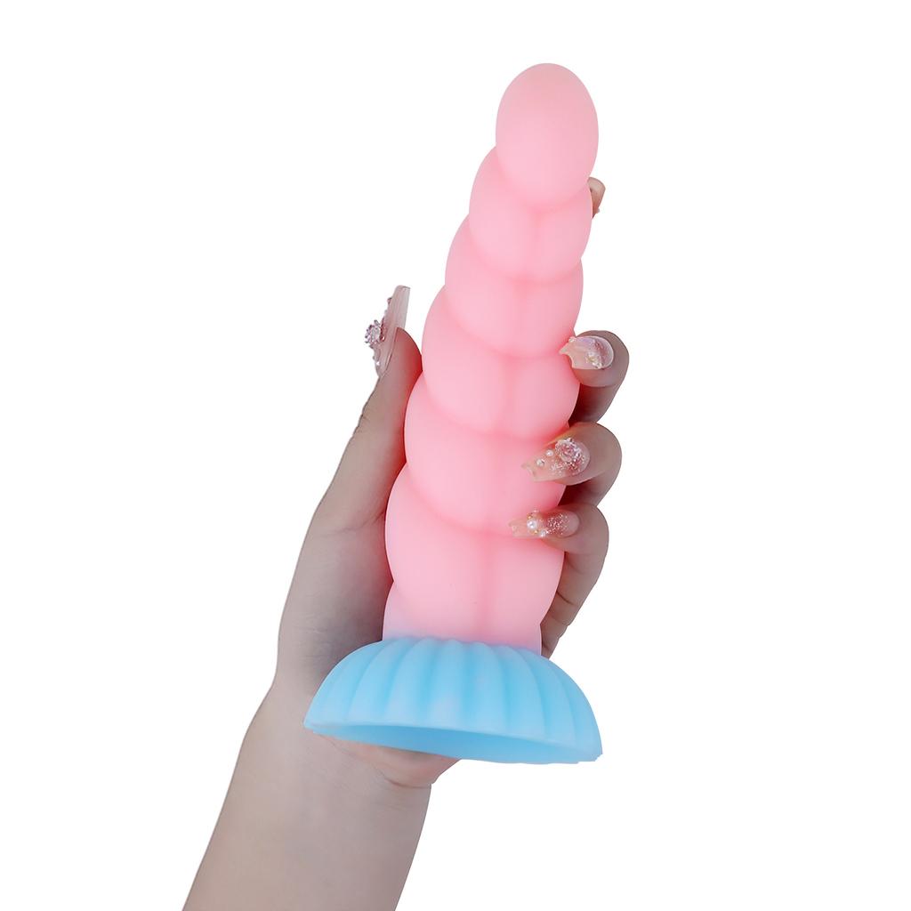 Transparent Jelly Dildo Pink Silicone Small Twist Shaped Anal Plug Erotic Products Sm Female Masturbator