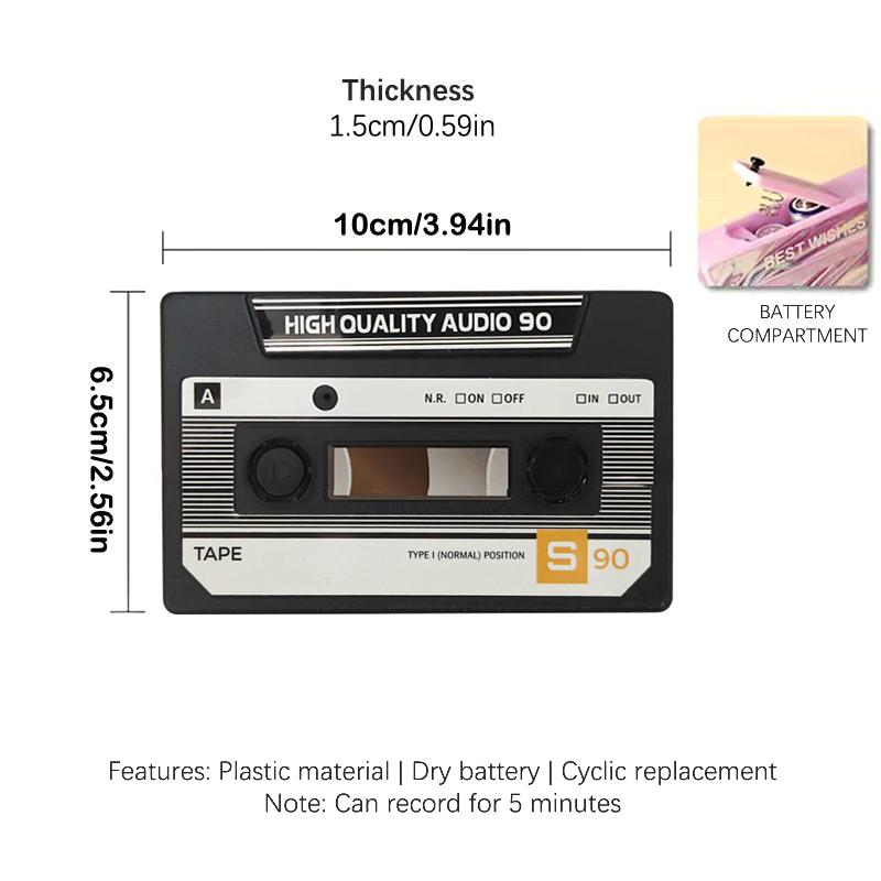 Recording Voice Card Tape Greeting Card Recordable 300 Seconds Diy Recording Musiccard Valentine'S Day Anniversary Birthday Gift