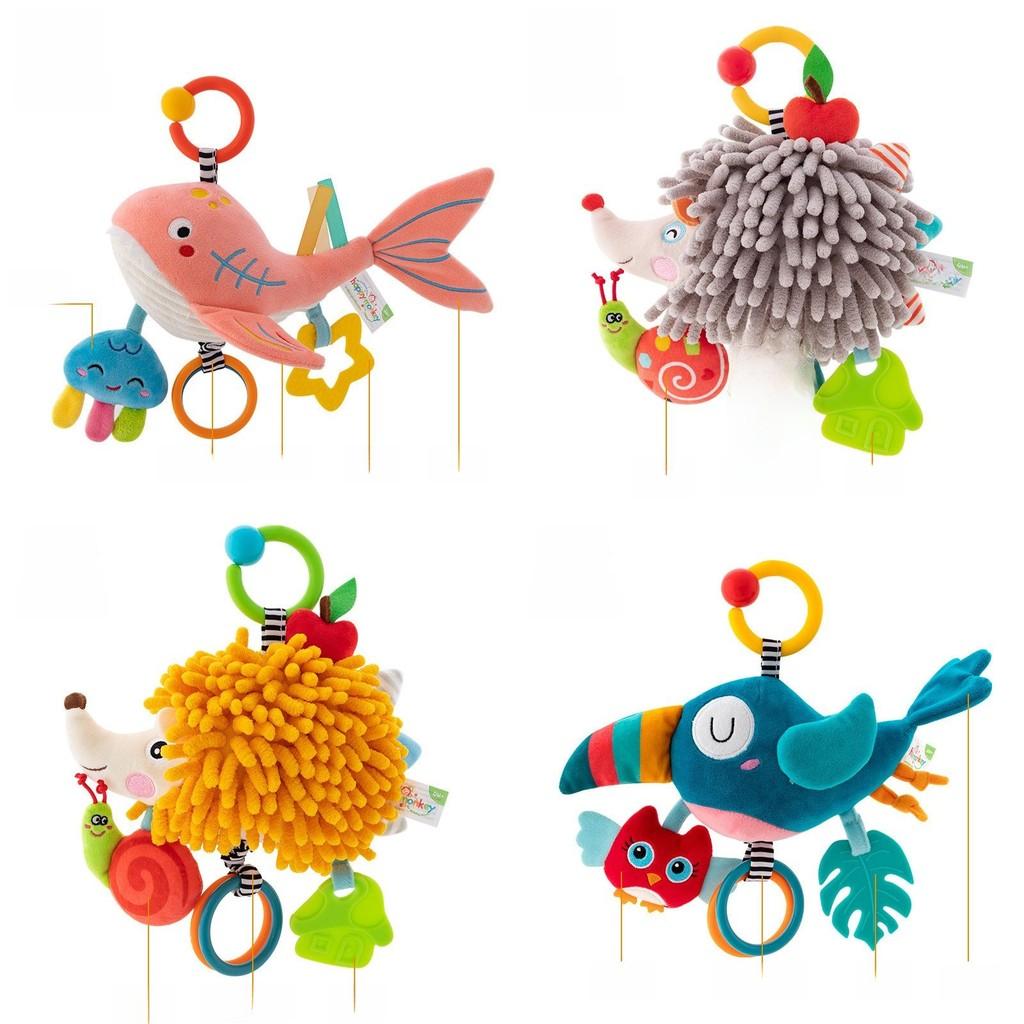 Baby Haie Vögel Plüsch Musikalisches Rasselspielzeug Mit Aufhängeclip Für Säuglinge Sensorische Entwicklung