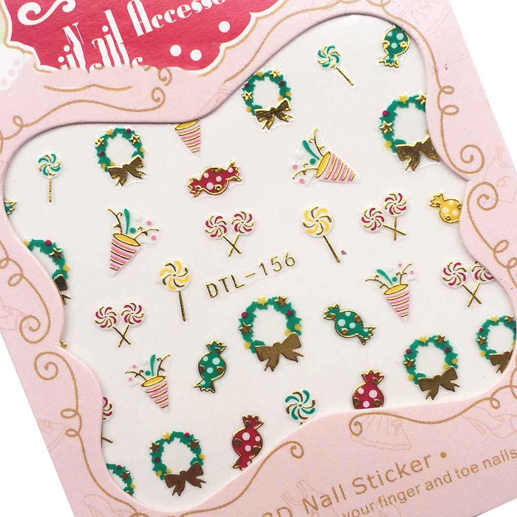 

Nail Art Sticker Merry Christmas 3D Element Nail Set Decorative Sticker Tool