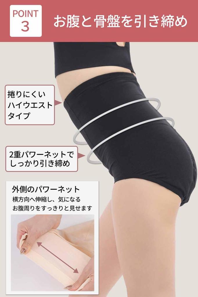 Girdle Pelvic Floor Muscle Single Absorbs Slight Tightens High Shapewear for Women [nicolyfam] Shorts, Support, Piece, Water, Leakage, Stomach, Waist,