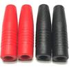 CESS Insulated Female 4mm Banana Plugs Jack Socket Adapter Solder Type for Non-Insulated Male Banana Plug Cable Connector, Black and Red, 2 Pairs