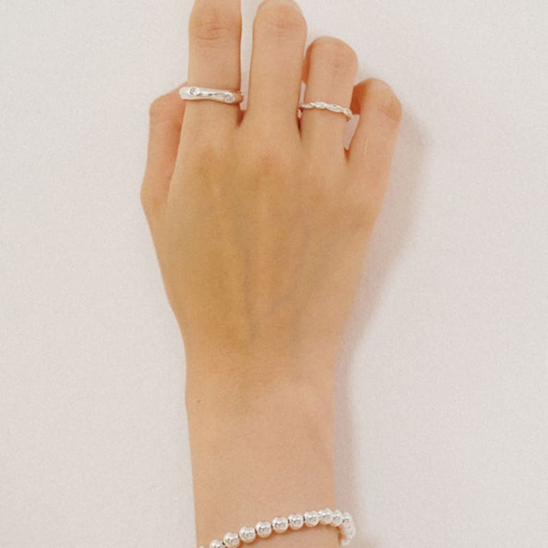 LAYERMOOD [PEARL&DRAPE] Silver925 volume ball BR