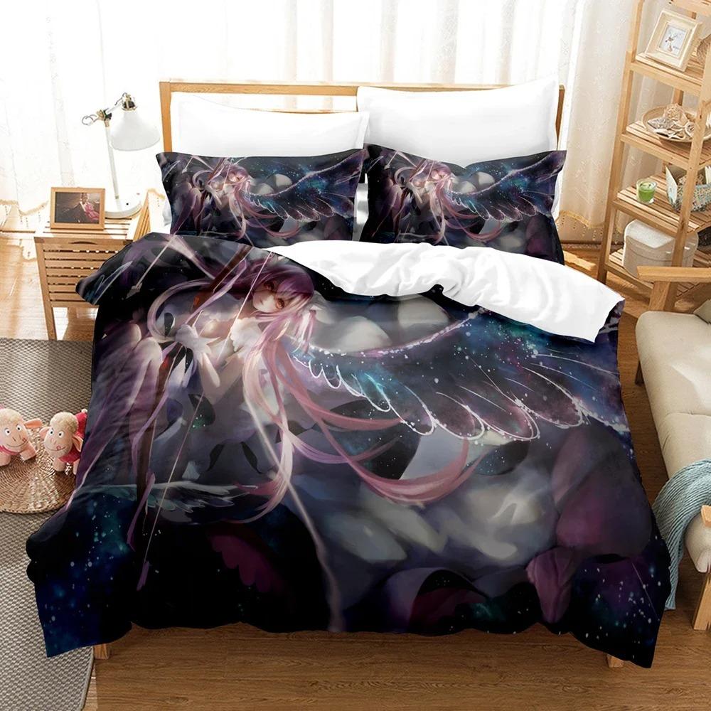 3D Puella Magi Madoka Magica Bettwäsche-Set Bettbezug Kissenbezug Einzelbett Doppelbett Queen Size King Size Anime Bettwäsche