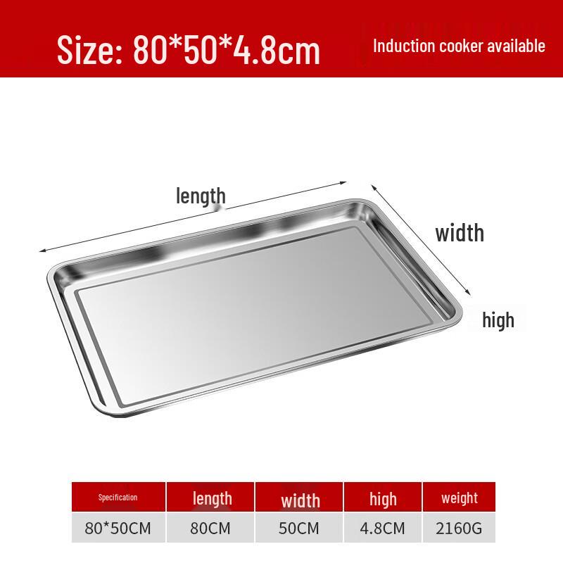 Tangyu Rectangular Stainless Steel Serving Tray