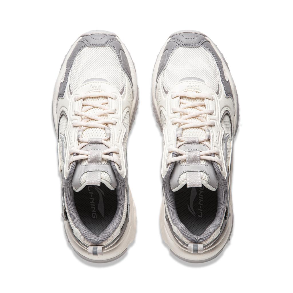 New LiNing Churu Anti Slip Wear Resistant Low Top Casual Shoes Women's Beige Gray AGCU190-3