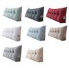 Headboard Pillow with Side Pocket Linen Triangular Headboard Wedge Cushion Bed Bolster Cushion for Shoulder Back Waist Support Dorm Home Bedroom