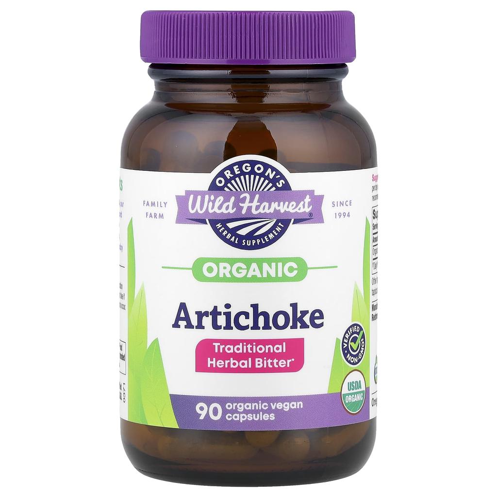 Oregon'S Wild Harvest, Organic Artichoke, Organic Veggie Capsules, 90 (300Mg/Capsule)
