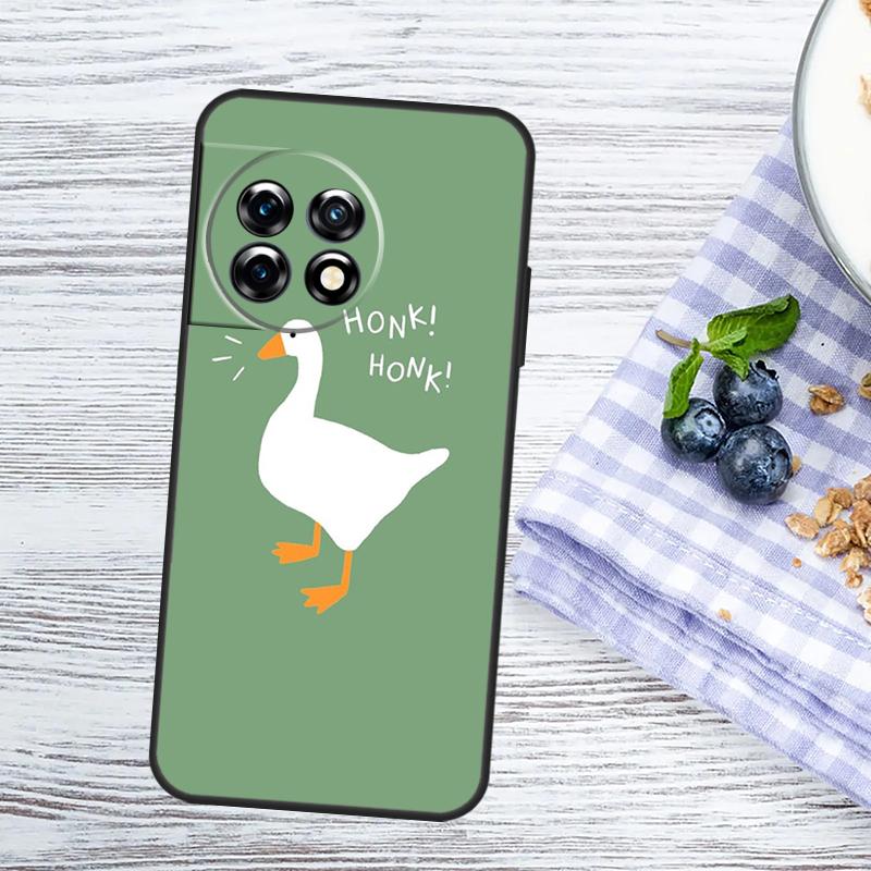 Funny Cartoon Duck Case For OnePlus Nord 5 CE 3 4 Lite N20 N30 OnePlus 15 13 10 11 12 13T 13R 12R 10R 15R Cover