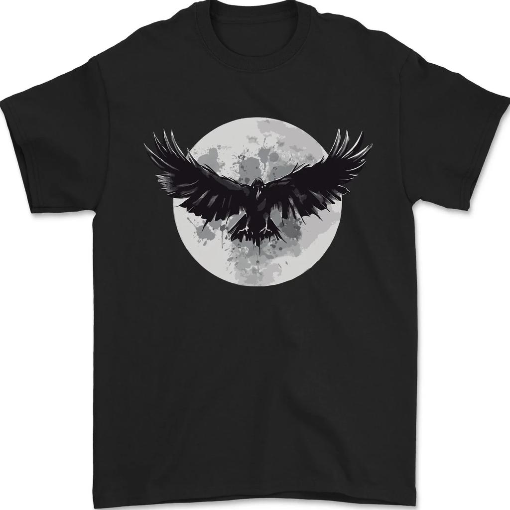 Raven Moon Vikings Mens T-Shirt 100% Cotton