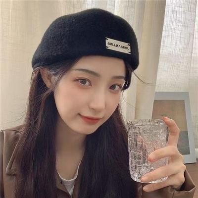 Women's British Style Woolen Newsboy Cap - Versatile Two-Wear Beret for Spring and Autumn, Large Fit, Enhances Small Face Appearance