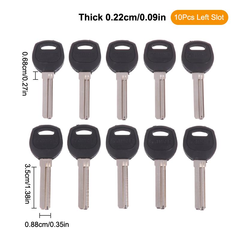 10Pcs Key Embryo Ab Lock Security Door Key Blank Electric Door Lock Blank Fingerprint Lock Password Lock Blank Car Key Blanks