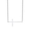 Tiny Sideway Cross Necklace Pendant Stainless Steel Dainty Minimalist Cross Choker Necklace Jewelry