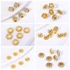 Brass 18K Gold Plated Round Wheel Bracelets Spacer Beads,Jewelry Making Supplies,Inlaid Zircon Spacer Beads DIY Accessories