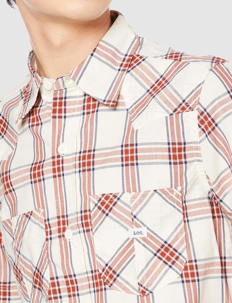 Lee Shirt LCS46008 Red Medium Button-Down Men's