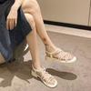 Fashion 2025 New Sandals Women's Summer Flat Bottom Casual Beach Shoes Thick Sole Versatile Outwear Travel Daily Shoes