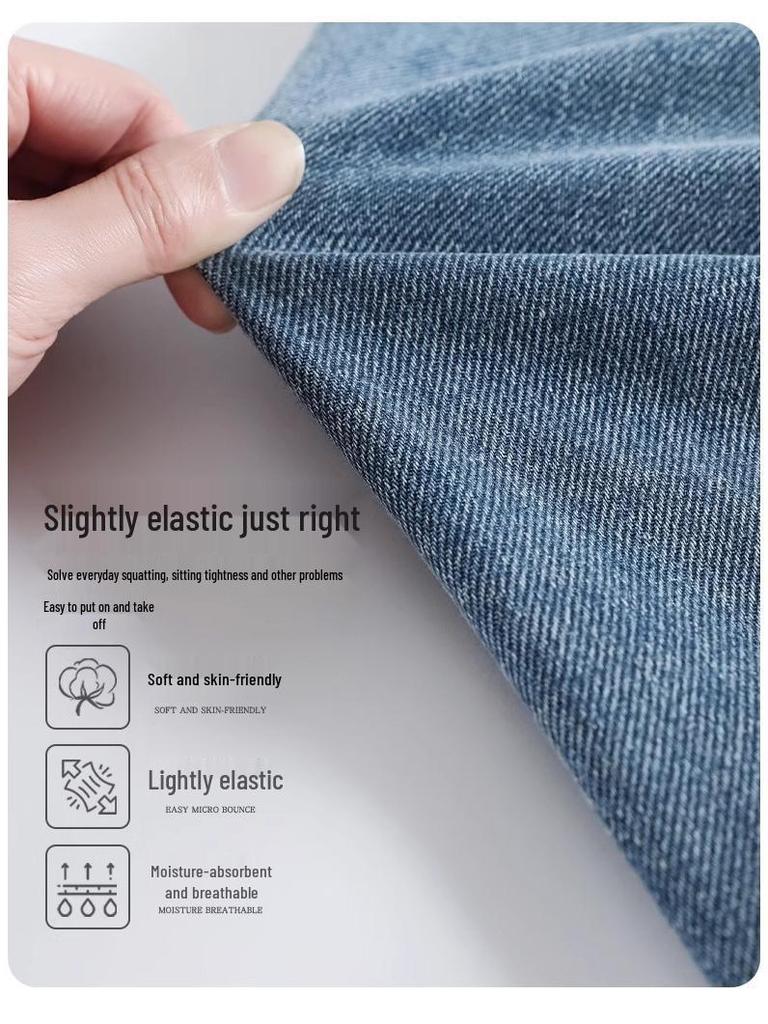 Women's Retro High-Waisted Wide-Leg Jeans - 2025 Spring Collection