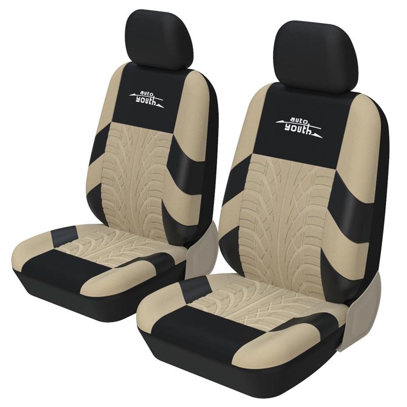 Potahy autosedadel na přední sedadla, šedé embosované odolné chrániče autosedaček pro Toyota Nadia pro Kamaz pro Nissan Terrano