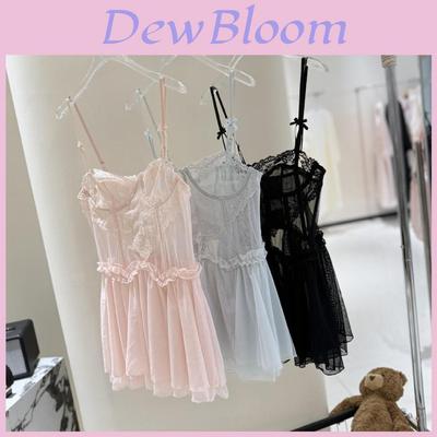 French Lace Cami Nightdress With Embroidery And Mesh For Romantic Sleepwear