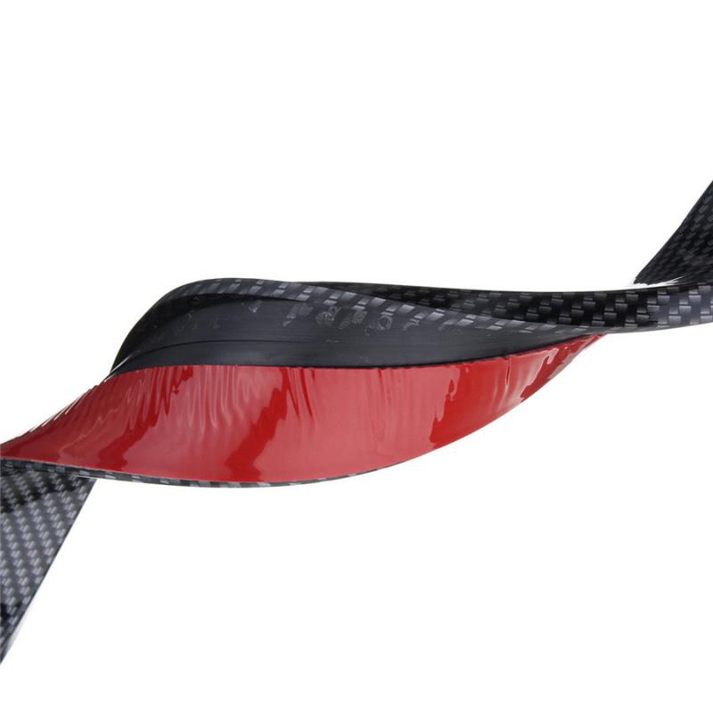 2X 15M Car Fender Flare Extension Wheel Eyebrow Moulding Protector Carbon Fiber