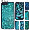 Krajews Turquoise Floral Peacock Feather Phone Case Cover For iPhone 17 Air 16 15 14 Plus 11 12 13 Pro Max Coque