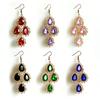 Pair of Stylish Colorful Dangle Earrings Drop Shape Elegant and Comfortable Alloy for Various Occasions