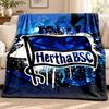 Hertha BSC Decke Flanelldecke Weiche Gemütliche Plüschdecke für Sofa Bett Leichte Heimdekoration Outdoor Camping