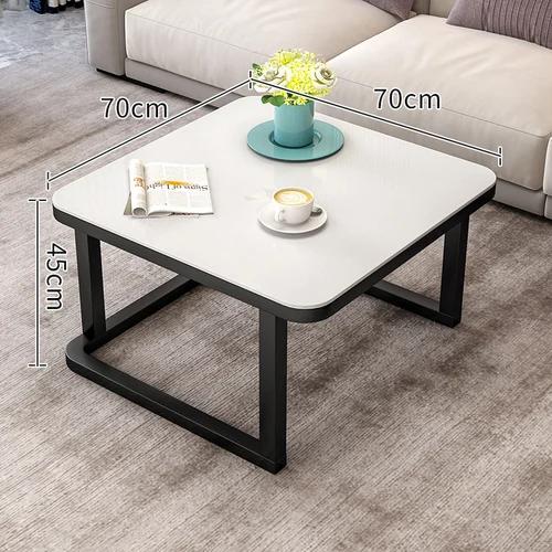 Tempered Glass 2 In 1 Combination Coffee Table with Solid Wooden Drawer Storage Center Table for Living Room