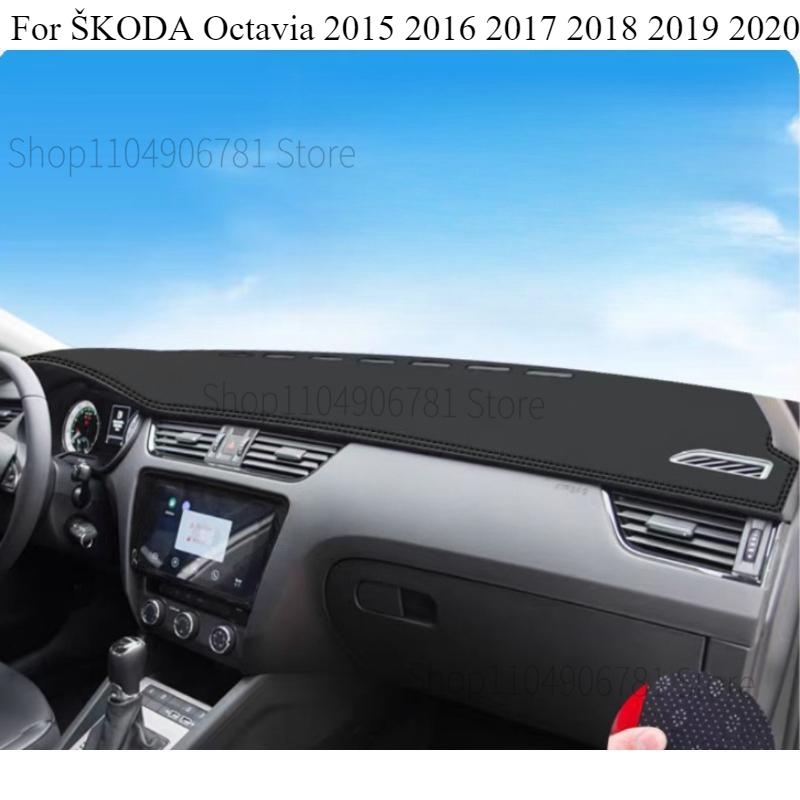 Per ŠKODA Octavia 2015- Cruscotto Auto Tappetino Anti-riflesso Piattaforma Strumenti Copertura Scrivania Tappetini Tappeti Accessori
