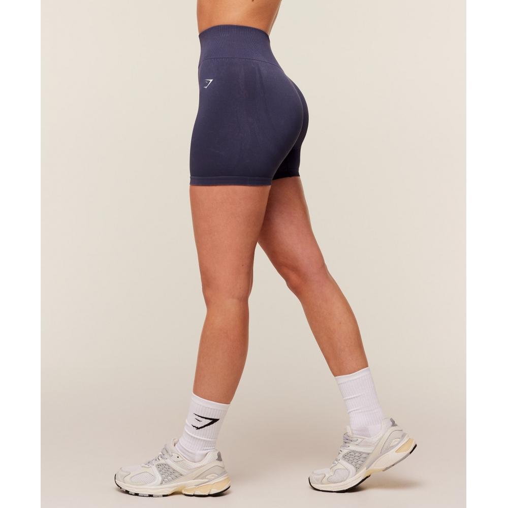 Gymshark Everyday Seamless Washed Shorts 2.0 Gs Midnight Purple Wash B6b8w Pcl1