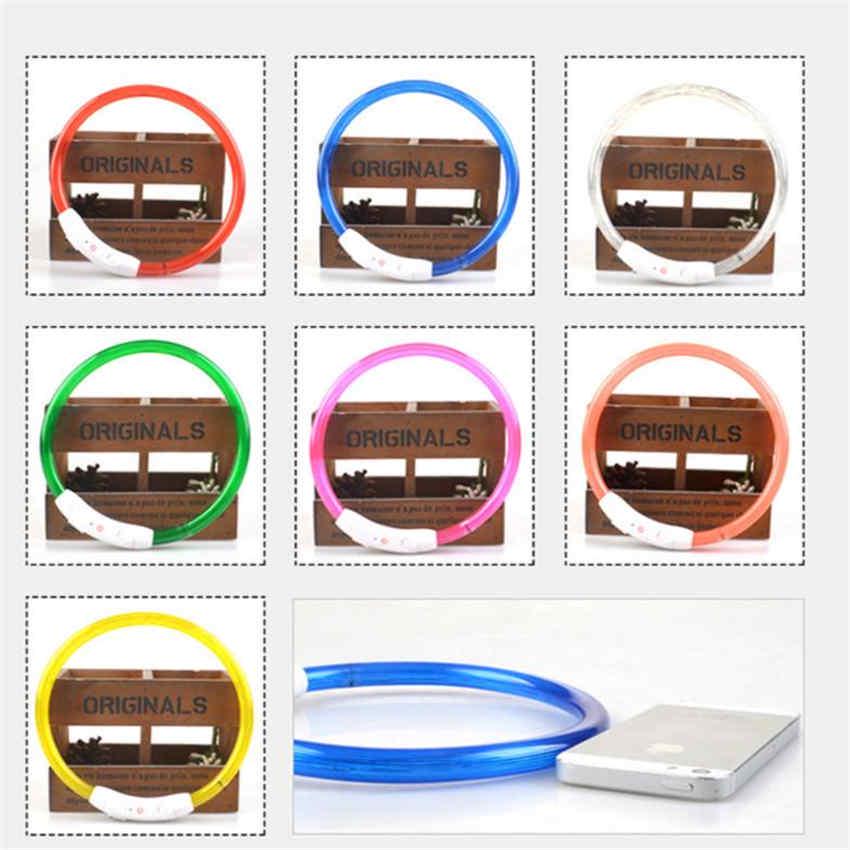 Rechargeable LED Dog Collar Light USB Glowing Dog Collars Pet Flash Luminous Collars