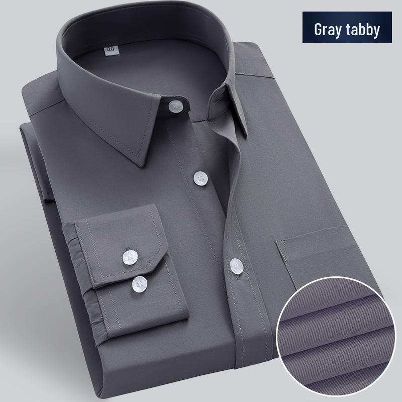 Men's Korean Style Long/Short Sleeve White Shirt - Casual & Formal Wear for Spring & Summer