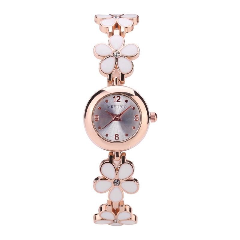 

Fashion Ladies Watch With Flower Design Quartz Watch For Student Gift белый