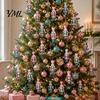 Christmas Fireplace Ornament 12/24/36Pcs Nutcracker Wooden Ornaments, Watercolor Soldier Hanging Decoration Decorative Set for Tree, Holiday