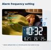 13 Inch LED Big Wall Clock with Temperature Date Day Display and Remote Control Full Viewing Angle Wall Clock for Household