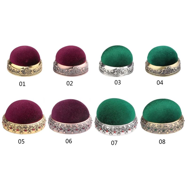 Casual DIY Craft Needle Pin Cushion Holder with Metal Bottom Sewing Pin Cushion Sewing Supplies Accessories for Home