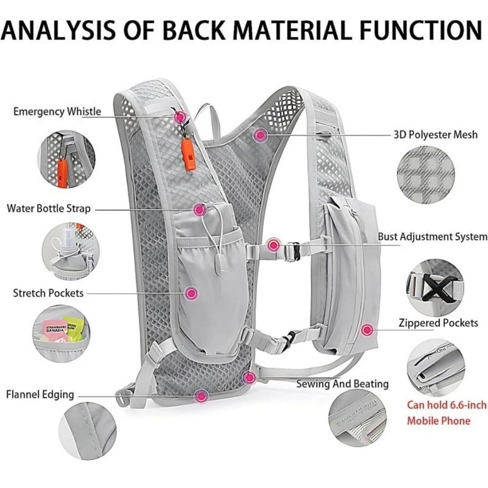 Ultralight Cycling Running Hydrating Vest Breathable Reflective Hydrating Backpack Bicycle Water Bag Riding Bike