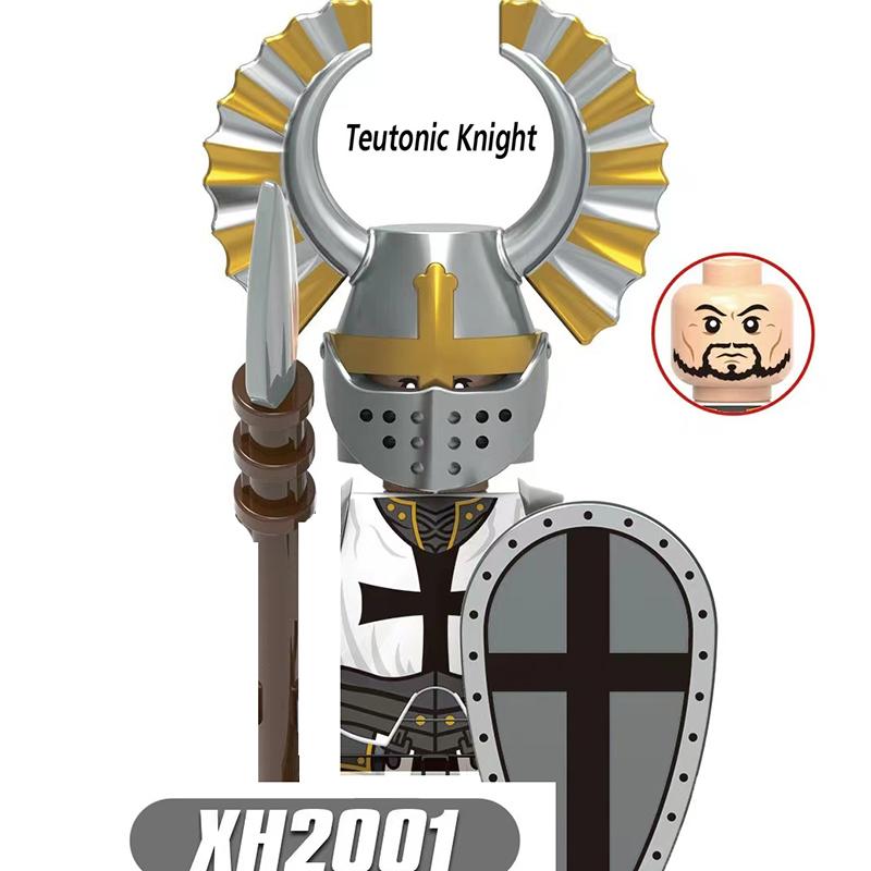 Mittelalterliche Ritter Serie Figuren Bausteine Krieger Soldaten Wachen Löwenherz Krankenhaus Deutscher Ritter Schlacht Hirte Kindergeschenk